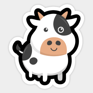 Adorable Cow & Cute Baby Calf Cow Lovers Sticker